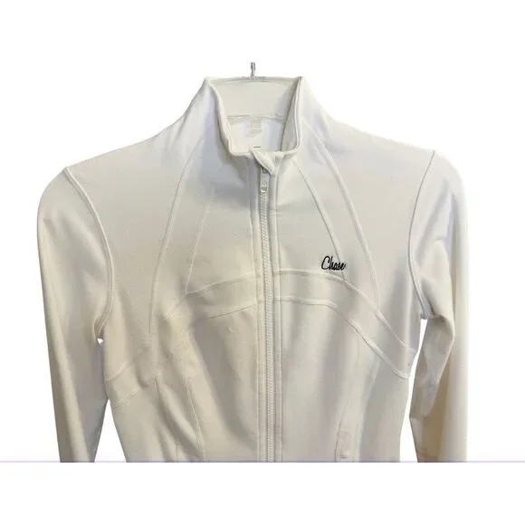 Lululemon Define Jacket White Zip Front Pockets Embroidered - Picture 7 of 9